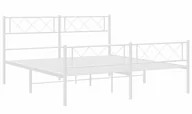 Łóżka - Białe metalowe łóżko małżeńskie 180x200 cm - Espux - miniaturka - grafika 1