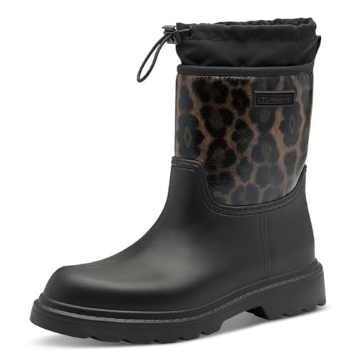 Tamaris Damen Rubberboot 1-25415-45, damskie kalosze lampart, 40 EU, Lampart, 40 EU
