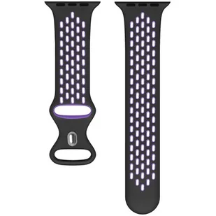 Pasek BELINE New Sport Silicone do Apple Watch 38/40/41mm Czarno-fioletowy - Akcesoria do smartwatchy - miniaturka - grafika 4