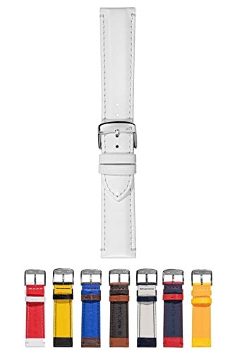 Morellato Pasek unisex, kolekcja LINE SPORT, mod. Rowing, prawdziwa skóra cielęca - A01X5274C91, Biały, 18mm, pasek
