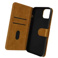 Etui i futerały do telefonów - Etui Folio iPhone 14 Etui z uchwytem na karty Funkcja stojaka wideo Brązowy - miniaturka - grafika 1