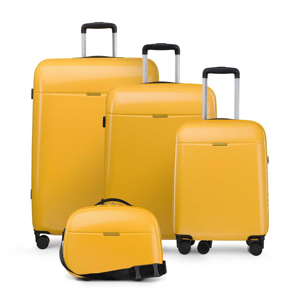 PUCCINI Zestaw WALIZEK Podróżnych + Kuferek PC Poliwęglan Polikarbon 4w1