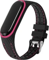 Akcesoria do smartwatchy - Braders Opaska / Pasek Lifestyle Braders do Xiaomi Mi Band 7 czarno-różowa - miniaturka - grafika 1