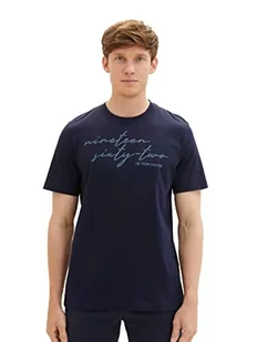 TOM TAILOR T-shirt męski, 10668 - Sky Captain Blue, XXL - Koszulki męskie - miniaturka - grafika 1