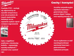 MILWAUKEE PIŁA TARCZOWA 165x15.87x24z ATB CSB P W - DREWNO - SZYBKIE CIĘCIE - Tarcze do pił - miniaturka - grafika 1