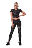Koszulki sportowe damskie - Koszulka damska Nebbia Ocean Selected Crop top Active 568 volcanic black XS - miniaturka - grafika 1
