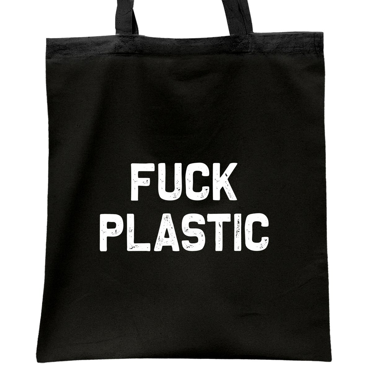 Torba bawełniana czarna na zakupy Fuck Plastic Ekologia