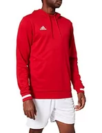 Bluzy męskie - Adidas Męska bluza T19 z kapturem M czerwony czerwony/biały (power red/White) S DX7335 - miniaturka - grafika 1