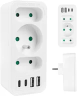 Listwy zasilające - Gniazdko prądowe x3 + 4xUSB Maclean MCE248 F/W - miniaturka - grafika 1