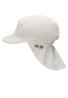 Czapki damskie - Sterntaler Unisex dziecięca czapka z daszkiem z ochroną karku, bez tasiemek do wiązania czapka dziecięca, jasnoszare, 51 - miniaturka - grafika 1