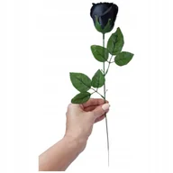 Sztuczne kwiaty - Bukiet róża mydlana na łodydze 47 cm czarna wieczna róża realistyczna - miniaturka - grafika 1