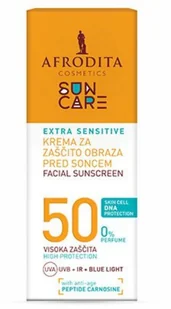 Afrodita Sun Care Extra Sensitive SPF50 Krem Przeciwsłoneczny Do Twarzy 50ml - Balsamy i kremy do opalania - miniaturka - grafika 1