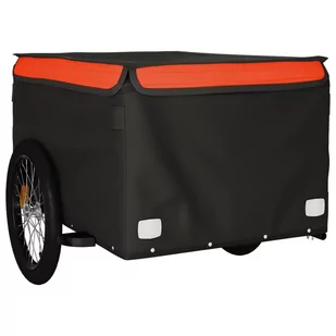 Przyczepka rowerowa, czarno-pomarańczowa, 45 kg, żelazo Lumarko! - Przyczepki rowerowe - miniaturka - grafika 5