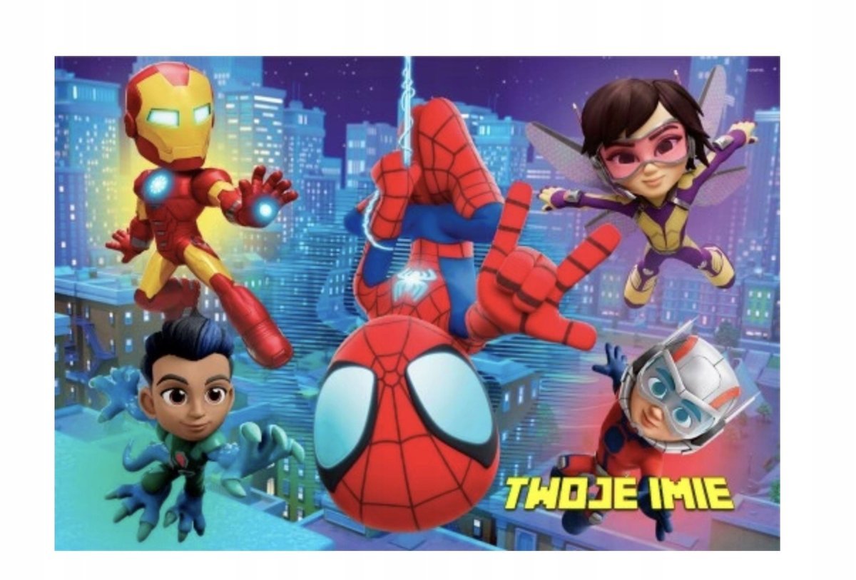 Puzzle SPIDEY SPIDERMAN BAJKA A3 252 el z Nadrukiem + IMIĘ Pudełko #22