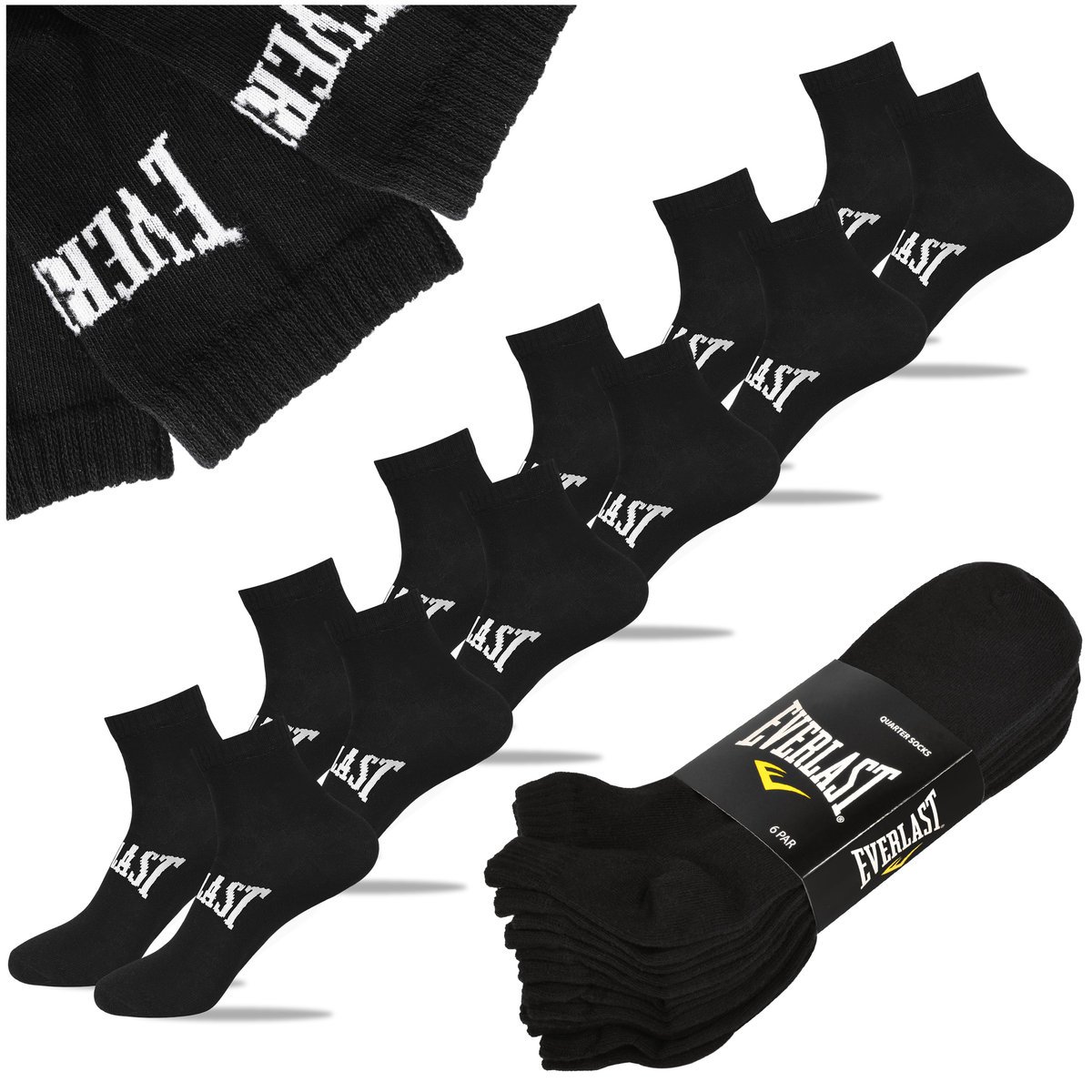 Everlast Skarpety Męskie Zakostki Bawełniane SKQ601 6 par Rozmiar 39-42