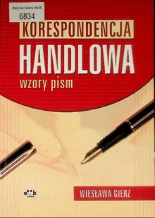 Korespondencja handlowa. Wzory pism - Ekonomia - miniaturka - grafika 1