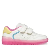 Buty dla dziewczynek - Sneakersy Geox J Washiba Girl J45HXB 0003W C1364 S Biały - miniaturka - grafika 1