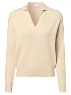 Swetry damskie - Calvin Klein - Sweter damski, beżowy - miniaturka - grafika 1