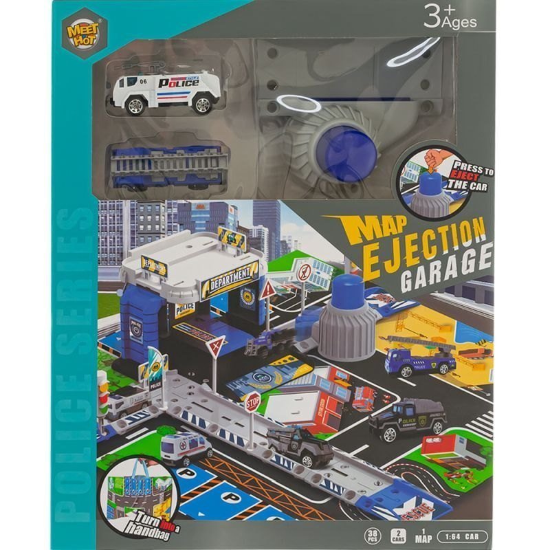 DLA DZIECI DUZY PARKING POLICYJNY AKCESORIA