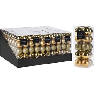 Bombka plastikowa 4 cm 20 sztuk mix złoty - Bombki - miniaturka - grafika 1