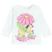 Bluzki dla dziewczynek - Cool Club, Bluzka dziewczęca z długim rękawem, ecru - miniaturka - grafika 1