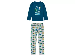 Piżamy damskie - LEGO Piżama chłopięca bawełniana z nadrukiem (koszulka + spodnie) (98/104, Ninjago niebieski/ szary) - grafika 1