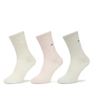 Skarpetki damskie - Zestaw 3 par wysokich skarpet damskich Tommy Hilfiger 701236464 Różowy - miniaturka - grafika 1