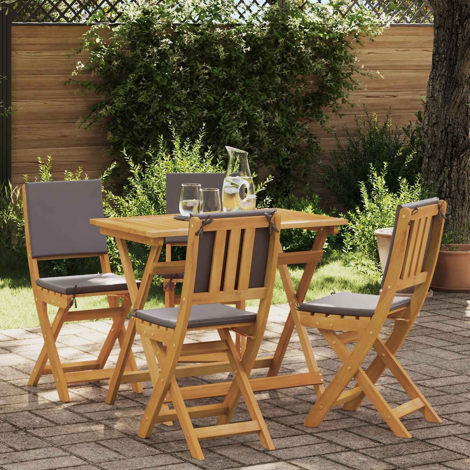 vidaXL vidaXL Krzesła Bistro na Zewnątrz 4 pcs ciemnoszary 38 x 46 x 85 cm