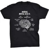 Koszulki męskie - Koszulka T-shirt Mózg Biegacza Śmieszny Prezent na Święta Urodziny - miniaturka - grafika 1