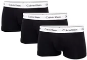 Majtki męskie - CALVIN KLEIN BOKSERKI MĘSKIE LOW RISE TRUNK 3 PAK BLACK U2664G 001 - Rozmiar: XL - miniaturka - grafika 1
