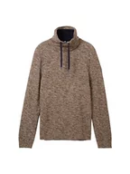 Swetry męskie - TOM TAILOR sweter męski, 34233 – Navy Brown Mouline, L - miniaturka - grafika 1