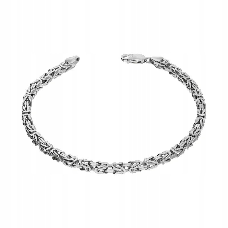MĘSKA 925 szeroka królewska łańcuszkowa ŁAŃCUCH 3mm BIZANTYNA 21CM