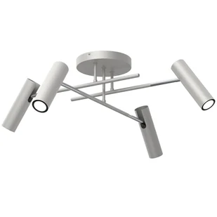 Minimalistyczna, jasnoszara lampa sufitowa LX 288 z serii AXION - Lampy sufitowe - miniaturka - grafika 1