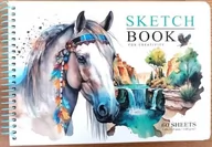 Szkolne artykuły papiernicze - Szkicownik A5/60K gładki Koń - Fresh - miniaturka - grafika 1