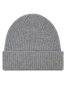 Czapki damskie - Tommy Hilfiger Czapka Cashmere Chic Beanie AW0AW15321 Szary - miniaturka - grafika 1