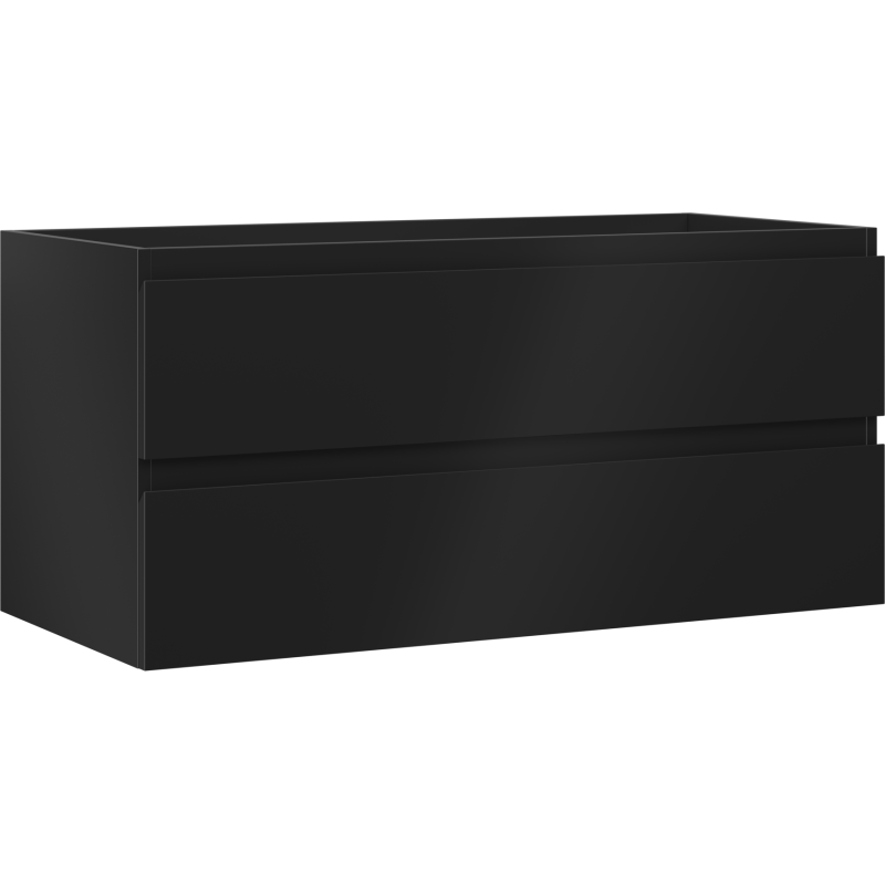 Mexen Orio szafka łazienkowa podumywalkowa 100 cm, 2 szuflady, czarna mat - 91A10-10047-2-BFF71