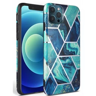 Etui Marble Blue do iPhone 12 / 12 Pro - Etui i futerały do telefonów - miniaturka - grafika 1