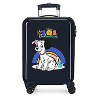 Walizki - Disney 101 Dalmatas walizka kabinowa niebieska 38 x 55 x 20 cm sztywne ABS kombinowane zamknięcie boczne 34 l 2 kg 4 podwójne koła - miniaturka - grafika 1