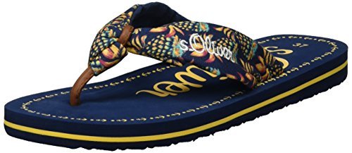 s.Oliver Damskie japonki 27103, niebieski Navy Pineapple 839, 41 EU
