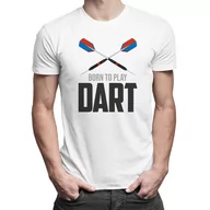 Koszulki męskie - Play Born to dart - damska koszulka z nadrukiem 7988 - miniaturka - grafika 1