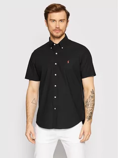 Koszule męskie - Ralph Lauren Polo Koszula 710867700001 Czarny Custom Fit - grafika 1