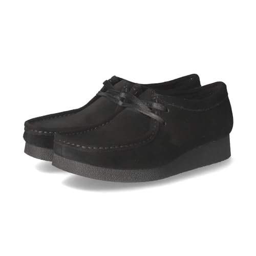 Clarks Damskie trampki Wallabeeevo Premium, Czarny Sde, 41 EU