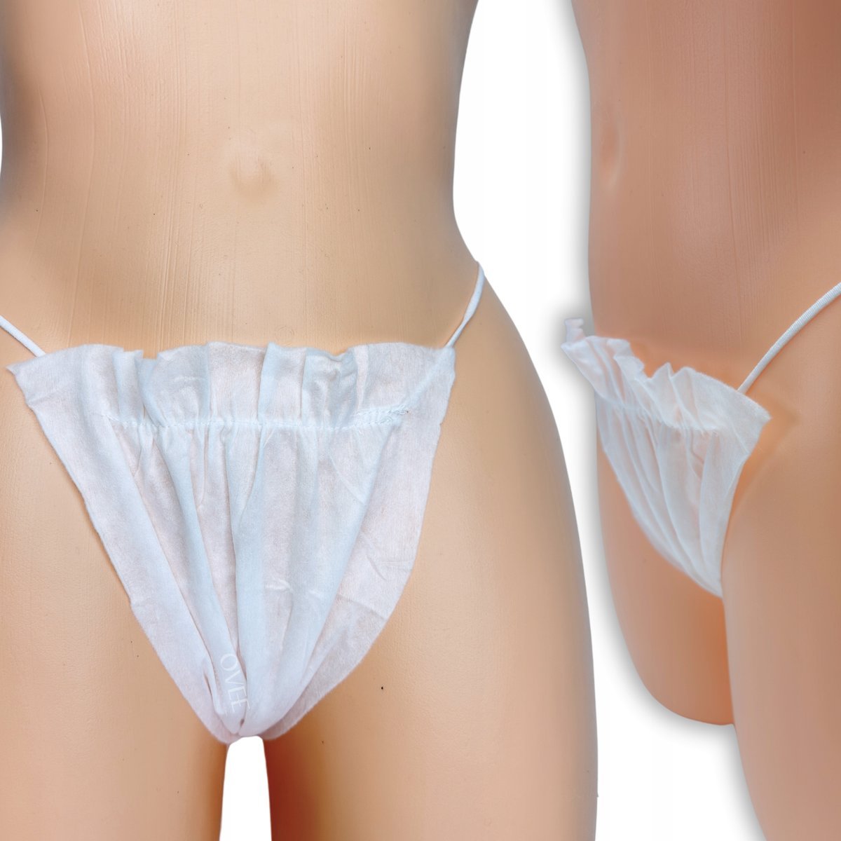 100 Sztuk Majtki Stringi Masażu Spa Jednorazowe kosmetyczne Białe Bielizna