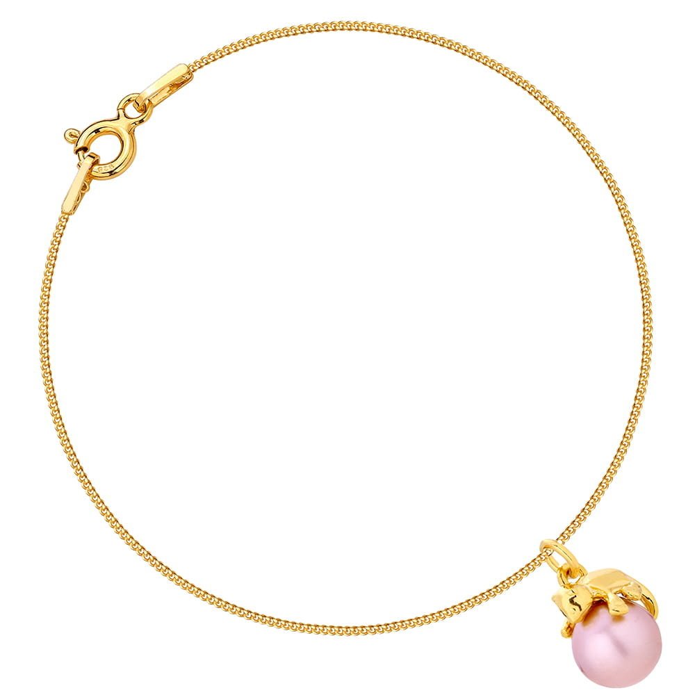MYNESS Bransoletka z kotkiem z perełką Swarovski /1953/