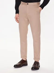 Lindbergh Chinosy 30-01007A Beżowy Slim Fit - Spodnie męskie - miniaturka - grafika 1