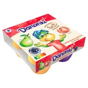 Sery - Danone Danonki Mega Serek brzoskwinia-gruszka jagoda 360 g (4 x 90 g) - miniaturka - grafika 1