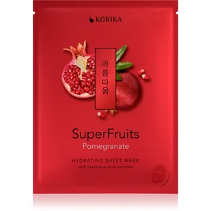 KORIKA SuperFruits Pomegranate - Hydrating Sheet Mask maska nawilżająca w płacie Pomegranate 25 g - Maseczki do twarzy - miniaturka - grafika 1
