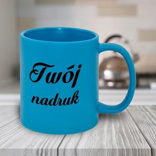 Niebieski kubek matowy FULL COLOR z Twoim nadrukiem - Kubki - miniaturka - grafika 1