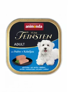 Animonda vom Feinsten Dog Adult Drób i Dorsz tacka 150g - Mokra karma dla psów - miniaturka - grafika 1