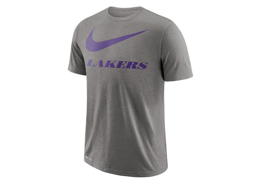 Nike Nba Los Angeles Lakers Dry Tee Swoosh Dark Grey Heather